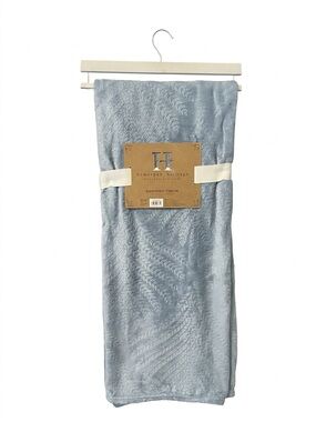 Homespun + Heritage Light Blue Embossed Throw Blanket 50" X 60" NWT